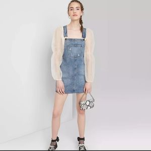 Women's Denim Pinafore Dress